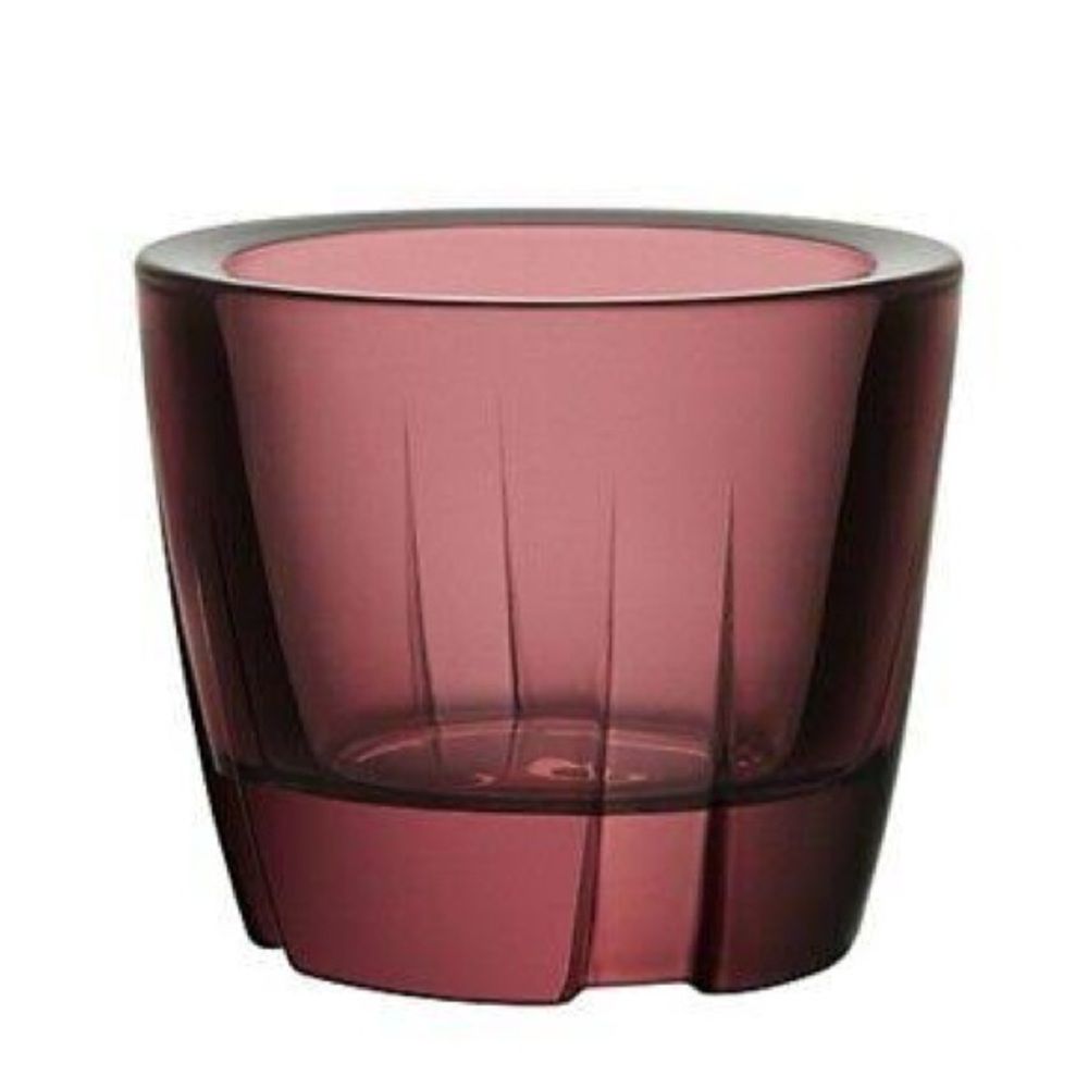 Kosta Boda Bruk Votive Candle Holder Aubergine Purple Set Of 3 New in box